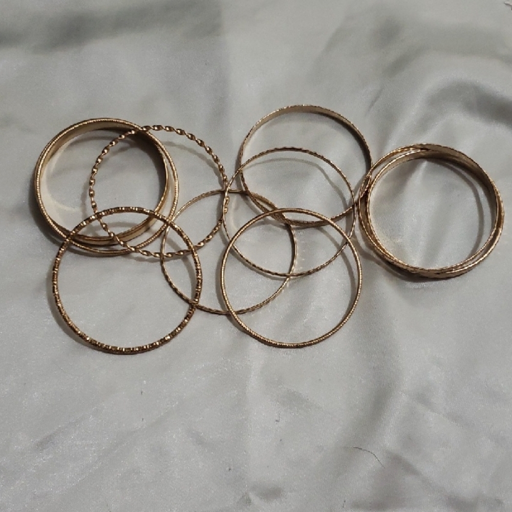 Elegant Gold Bangle Set